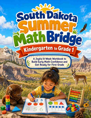 South Dakota Summer Bridge K to Grade 1 Math: 8 Weeks of Daily Practice