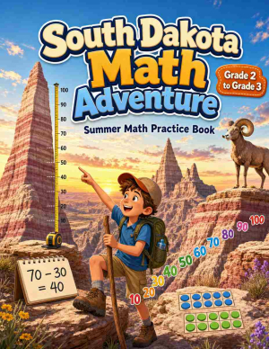 South Dakota Grade 2 to 3 Summer Math Practice Book: 8 Weeks of Daily Practice