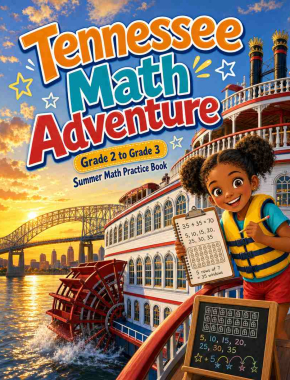 Tennessee Grade 2 to 3 Summer Math Practice Book: 8 Weeks of Daily Practice