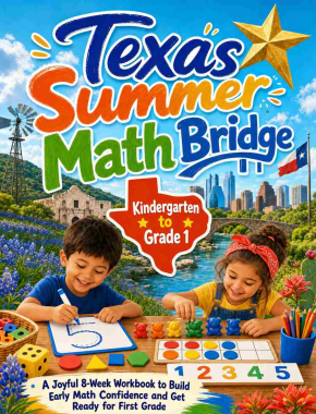 Texas Summer Bridge K to Grade 1 Math: 8 Weeks of Daily Practice
