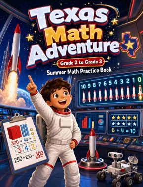 Texas Grade 2 to 3 Summer Math Practice Book: 8 Weeks of Daily Practice
