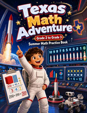 Texas Grade 2 to 3 Summer Math Practice Book: 8 Weeks of Daily Practice