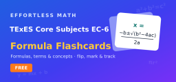 TExES Core Subjects EC-6 Math Flashcards