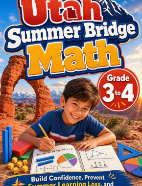 Utah Summer Bridge Grade 3 to 4 Math: 8 Weeks of Daily Practice