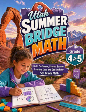 Utah Summer Bridge Grade 4 to 5 Math: 8 Weeks of Daily Practice