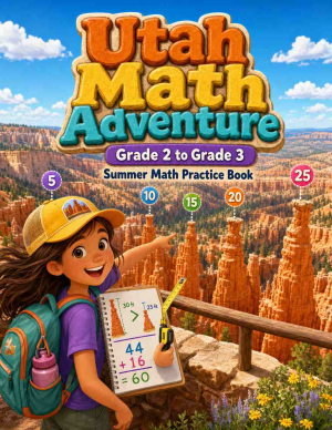 Utah Grade 2 to 3 Summer Math Practice Book: 8 Weeks of Daily Practice