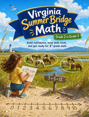 Virginia Summer Bridge Grade 2 to 3 Math: 8 Weeks of Daily Practice