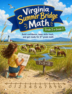 Virginia Summer Bridge Grade 2 to 3 Math: 8 Weeks of Daily Practice