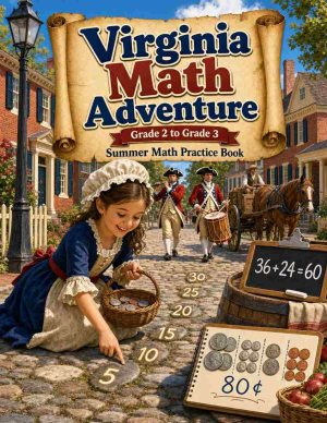 Virginia Grade 2 to 3 Summer Math Practice Book: 8 Weeks of Daily Practice