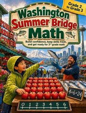 Washington Summer Bridge Grade 2 to 3 Math: 8 Weeks of Daily Practice