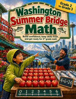 Washington Summer Bridge Grade 2 to 3 Math: 8 Weeks of Daily Practice