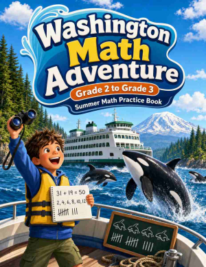 Washington Grade 2 to 3 Summer Math Practice Book: 8 Weeks of Daily Practice