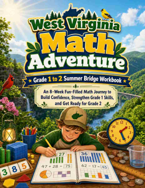 West Virginia Summer Bridge Grade 1 to 2 Math: 8 Weeks of Daily Practice