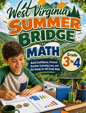 West Virginia Summer Bridge Grade 3 to 4 Math: 8 Weeks of Daily Practice