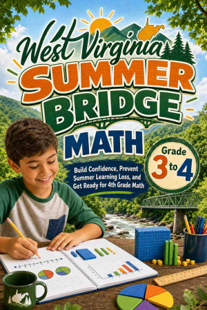 West Virginia Summer Bridge Grade 3 to 4 Math: 8 Weeks of Daily Practice