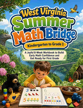 West Virginia Summer Bridge K to Grade 1 Math: 8 Weeks of Daily Practice