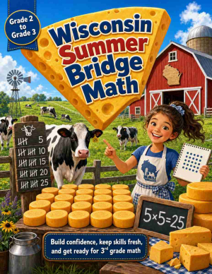 Wisconsin Summer Bridge Grade 2 to 3 Math: 8 Weeks of Daily Practice