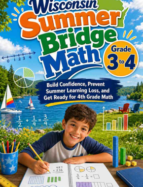Wisconsin Summer Bridge Grade 3 to 4 Math: 8 Weeks of Daily Practice