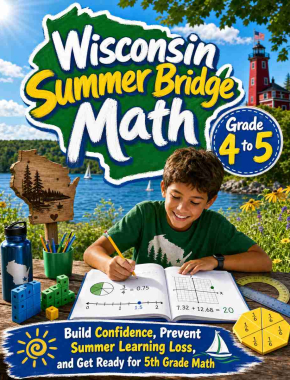 Wisconsin Summer Bridge Grade 4 to 5 Math: 8 Weeks of Daily Practice
