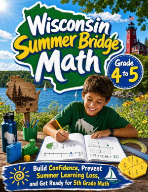 Wisconsin Summer Bridge Grade 4 to 5 Math: 8 Weeks of Daily Practice