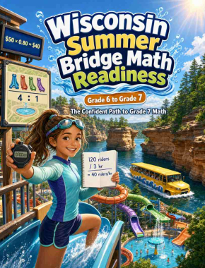 Wisconsin Summer Bridge Grade 6 to 7 Math: 8 Weeks of Daily Practice