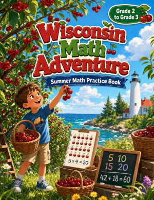 Wisconsin Grade 2 to 3 Summer Math Practice Book: 8 Weeks of Daily Practice