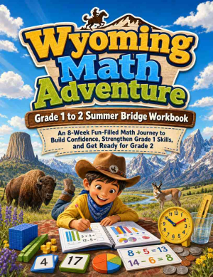 Wyoming Summer Bridge Grade 1 to 2 Math: 8 Weeks of Daily Practice