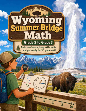 Wyoming Summer Bridge Grade 2 to 3 Math: 8 Weeks of Daily Practice