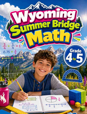 Wyoming Summer Bridge Grade 4 to 5 Math: 8 Weeks of Daily Practice
