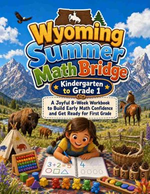Wyoming Summer Bridge K to Grade 1 Math: 8 Weeks of Daily Practice