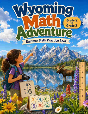 Wyoming Grade 2 to 3 Summer Math Practice Book: 8 Weeks of Daily Practice