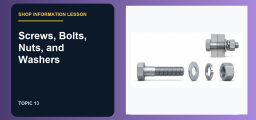 Screws, Bolts, Nuts, and Washers
