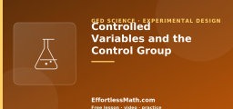 Controlled Variables and the Control Group