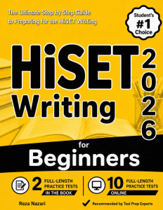 HiSET Language Arts–Writing for Beginners cover