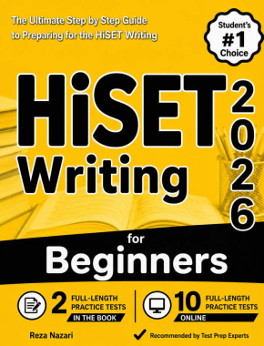 HiSET Language Arts Writing for Beginners ebook cover