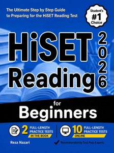 HiSET Reading for Beginners cover