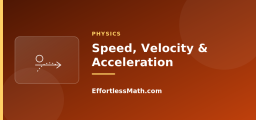 Motion: Speed, Velocity, and Acceleration