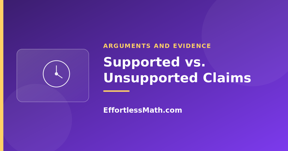 Supported vs Unsupported Claims