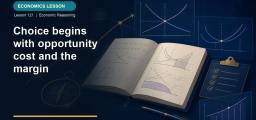 Choice begins with opportunity cost and the margin