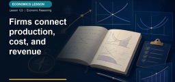 Firms connect production, cost, and revenue