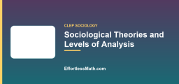 Sociological Theories and Levels of Analysis