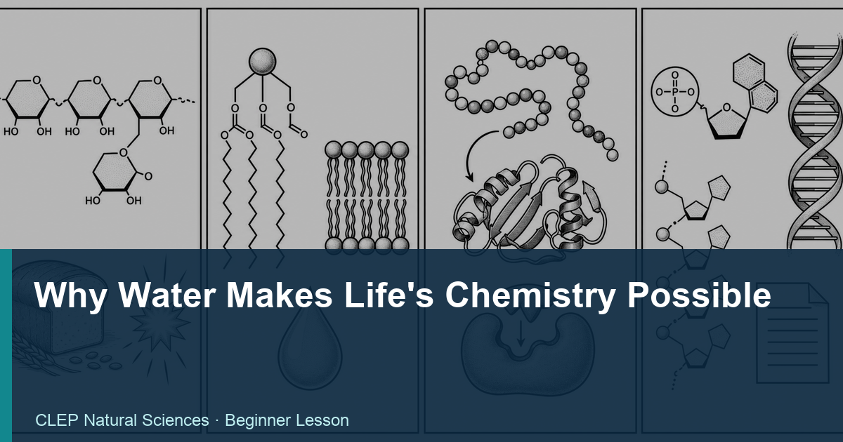 Illustrated study guide for Why Water Makes Life's Chemistry Possible