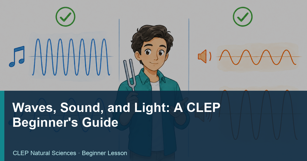Illustrated study guide for Waves, Sound, and Light: A CLEP Beginner's Guide