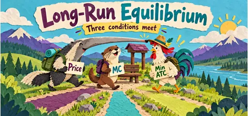 Paper collage anteater, otter and rooster bring Price, MC and Min ATC cards to one hilltop rest stop.