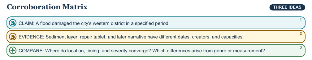 Teaching visual 1 for Corroboration, Claims, and Evidence