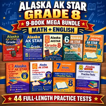 Alaska AK STAR Grade 8 Math & ELA Mega Bundle