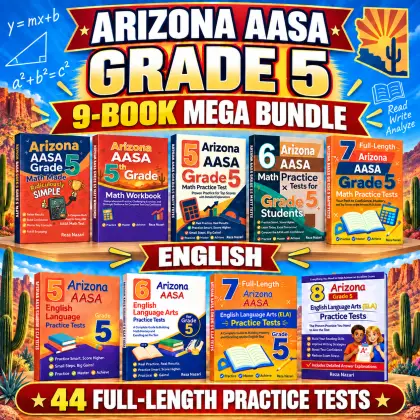 Arizona AASA Grade 5 Math & ELA Mega Bundle