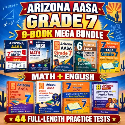Arizona AASA Grade 7 Math & ELA Mega Bundle