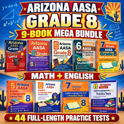 Arizona AASA Grade 8 Math & ELA Mega Bundle