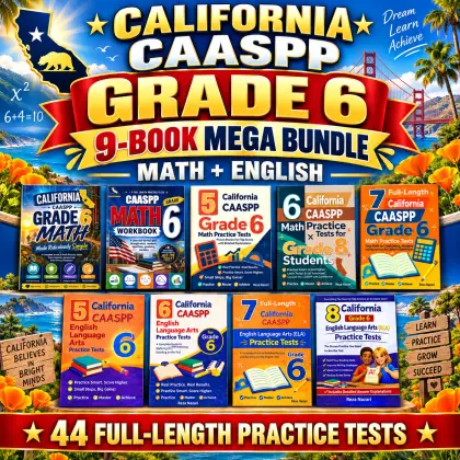 California CAASPP Grade 6 Math & ELA Mega Bundle
